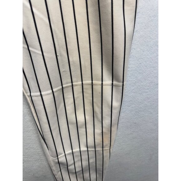 Wilson Mens XL Baseball Pants White With Black Pinstripes Polyester - Picture 2 of 10